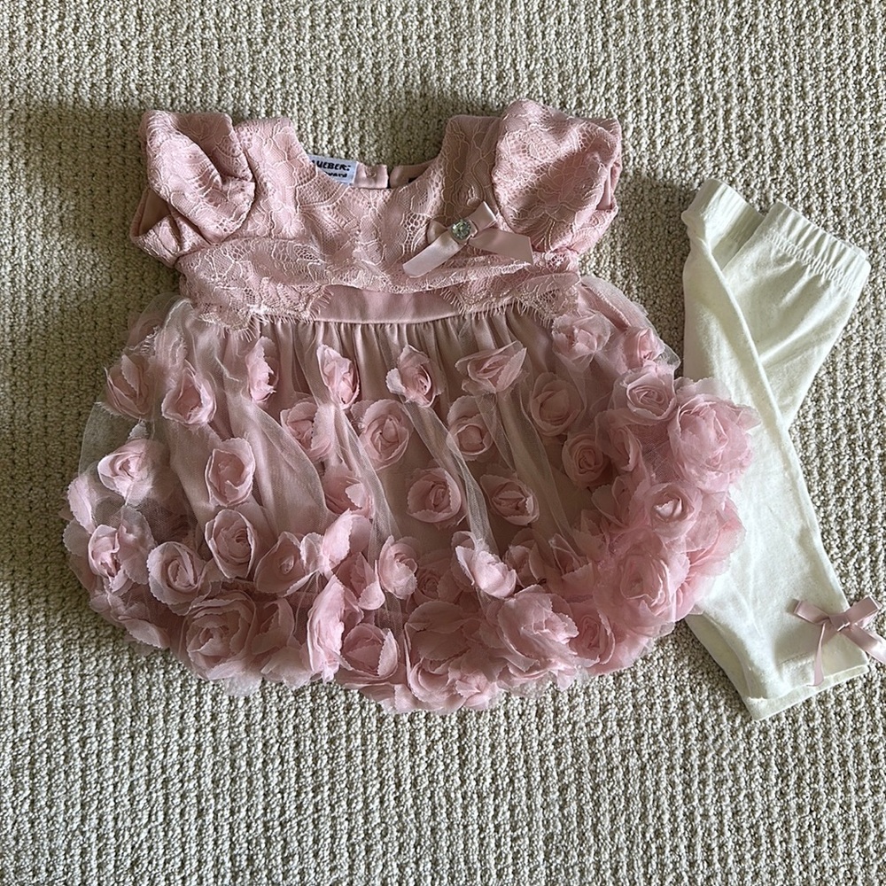 Baby Girl’s Formal Dress and Pant Set